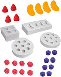 Fruit Shaped Silicone Molds, 3D Strawberry Orange Raspberry Blueberry Fondant Mold, Fruit Mold for Candy Jelly Cake Decor Soap Resin DIY Baking Tool for Parties & Gifts (4 Fruit)