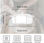FUN ELEMENTS Casserole Dish, 2 Quart Lace Emboss Dish with Lid, Oven to Table Ceramic Round Serving Handles for Dinner and Party, Thanksgiving Christmas Gifts(Bright White)