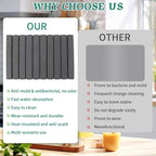 Stone Dish Drying Mat for Kitchen Counter, 24''×15'' Dishes Drying Matt Kitchen Counter, Absorbent Diatomaceous Earth Bath Quick Dry Mats for Tableware, Bottles and Cup (Dark Grey)