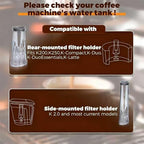 Water Filter Holder and 2 Water Filters, Compatible with Keurig Series Coffee Machines, Compatible with K-Duo Gen2/K-Duo/K-Duo Essentials/K-Latte/K-Compact/K200/K250