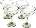 Clear Large 14 oz Margarita Glasses (set of 4), Recycled Glass, Lead-free, Toxin-Free