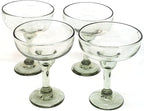 Clear Large 14 oz Margarita Glasses (set of 4), Recycled Glass, Lead-free, Toxin-Free