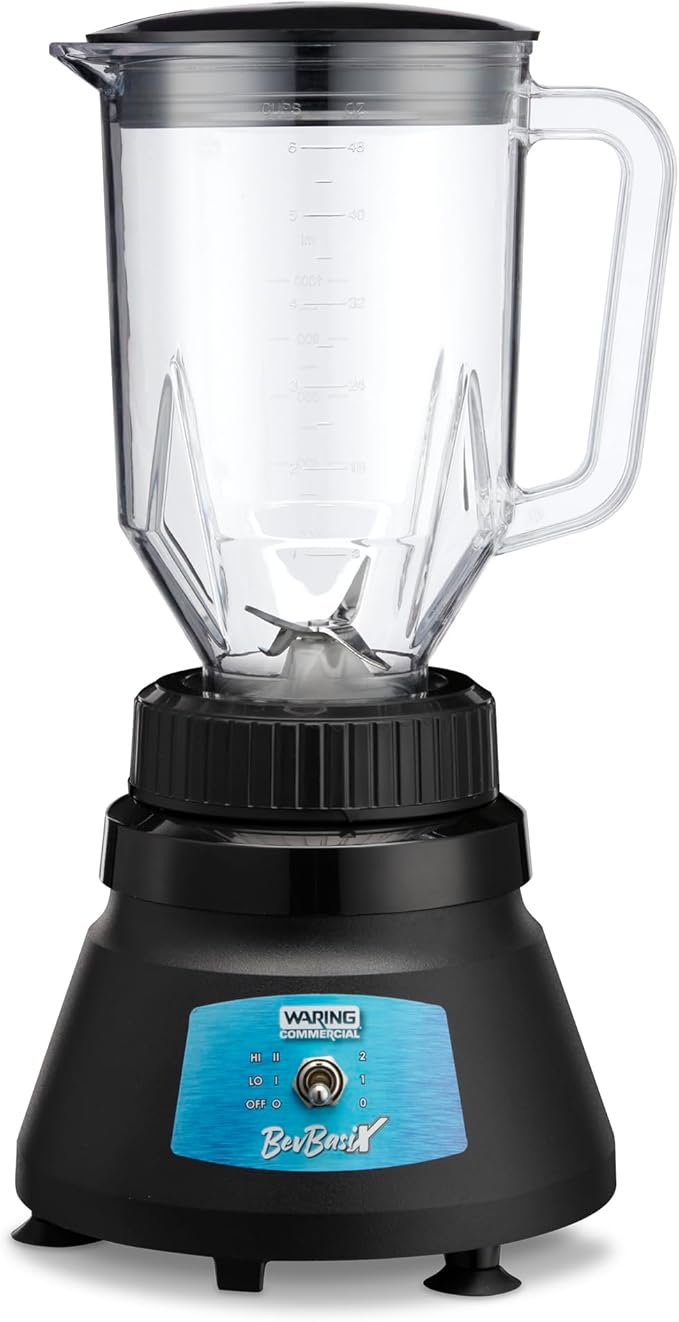 Waring Commercial 1/2 HP Bar Blender, 2-Speed with 48 oz. Copolyester Container