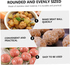 Stainless Steel Meatball Maker 3-Piece Set Kitchen Gadget Meatball Scoop Tool for Easy Food Preparation for Home Cooking and Fish Ball Making