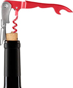 Innovine Double Hinge Corkscrew, Stainless Steel Wine Opener with Dual Leverage and Built-In Foil Cutter, Perfect for Home Bar, Travel, Camping, Picnic, Outdoor Party, Set of 1, Raspberry