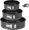 Springform Pan, 3PCS 7,8,9 Inch Cheesecake Pans with Removable Bottom, Non-stick Spring Form Pan for Cheesecake