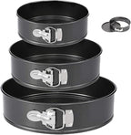 Springform Pan, 3PCS 7,8,9 Inch Cheesecake Pans with Removable Bottom, Non-stick Spring Form Pan for Cheesecake
