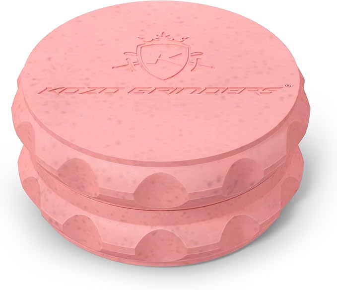 Kozo 2.5" Spice Grinder 2-Piece, Strong Grip By Kozo. (Pink)