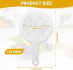 Ultra Fine Mesh Strainer with Handle, 120 Mesh, Plastic Strainer for Juicing, Small Colander for Kitchen, Nylon Fine Sieve for Nut Milk, Yogurt, Juice, Coffee, Honey, Food, Tea Leaf Filter