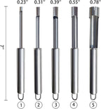 6 Pieces Corer and Pitter Fruit & Vegetable Multi-Function Stainless Corer and Pitter Remover Set for Apple, Pear, Cherry, Jujube, Red Dates, Berry, Chili