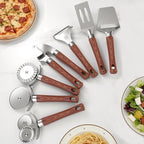 6-Piece Kitchen Tools and Gadgets Set with Wood Imitation Handle BRIIEC Stainless Steel Cooking Utensils Kitchen Accessories Includes Can Opener Garlic Press Peeler