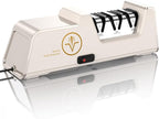 VIDOME Professional Electric Knife Sharpener with 100% Diamond Abrasives, 3-Stage Precision Angle Guides, Champagne Gold, for Kitchen Straight Edge and Ceramic Knives