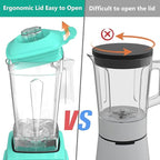 OMMO Blender 1800W, Professional High Speed Countertop Blender with Durable Stainless Steel Blades, 60oz BPA Free Blender for Shakes and Smoothies, Nuts, Ice and Fruits, Dishwasher Safe