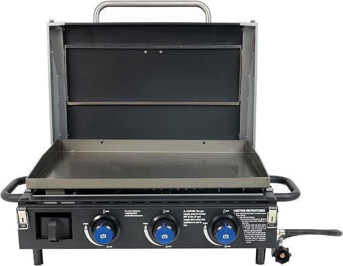 Razor Griddle Gas Grill & Griddle for Backyard Cooking and Camping, Portable Tabletop Stove