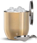 Snowfox Plus - Insulated Ice Bucket with Lid/Scoop, Premium Vacuum Insulated Stainless Steel Ice Buckets for Parties, Ice Box, Home Bar Accessories, Parties Supplies, Bar Decor, 3L, Shimmer Gold