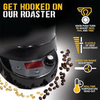 SR540 Automatic Coffee Bean Roaster | Roast Coffee At Home | Variable Heat Settings | Convection Fan Control | Digital Status Display | Speed Roasting System | The Freshest Roast On Earth