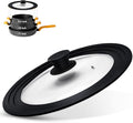Ydeapi Universal Lid for Pots, Pans and Skillets, Pot Lid With Heat Resistant Silicone Rim and Tempered Glass,Fits 9.5", 10", 11" Diameter Pots and Pans