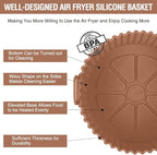 Air Fryer Silicone Liners for Ninja Air Fryer AF101 4 QT AF150 AF161 5.5 QT MAX XL, for COSORI/Gourmia/PowerXL/InstantPot/Philips 4QT and Most 3 to 5 QT Airfryers, Better than Parchment Paper Liners