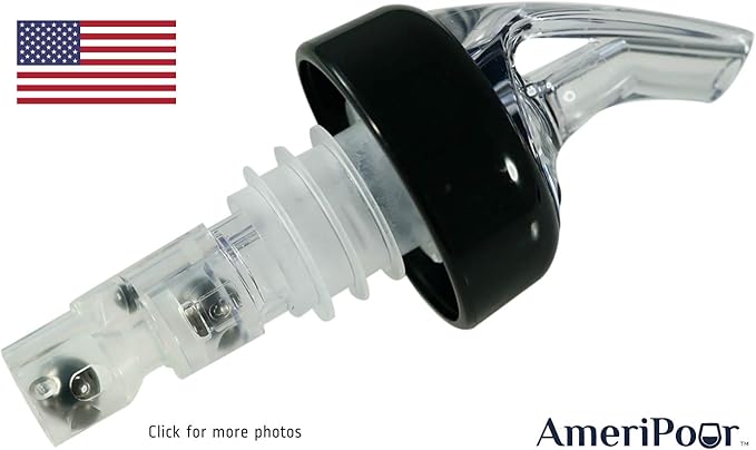 Measured Pourer - Liquor Bottle Pourers - Collared - (3pk) Made 100% In The USA. Bar Spouts That Don't Leak - No Cracks, Just A Perfect Cocktail Pour Everytime. Great for Wine Too! (.50oz)