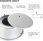 EXGOX 2 Pack 9-Inch Non-Stick Deep Aluminum Round Cake Pan With Removable Bottom For Wedding/Birthday/Christmas Cake Baking Round Cake Tin Set With Loose Base