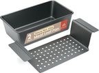 Meatloaf Pan with Drain Tray, 9.84 x 5.71" Nonstick Loaf Pan with Perforated Insert Tray, Durable Carbon Steel, PFOA, PFOS, BPA, and PTFE Free, Oven Safe to 450°F, Easy-Grip Handles, Dishwasher Safe