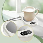 Amagogo Electric Beverage Warmer Plate Portable,Smart Coffee Heater with 4 Temperature Settings for Office Home, White