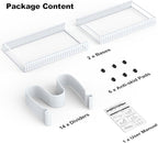 Housolution Pot and Pan Organizer Rack for Cabinet, Upgraded Expandable Pot Lid Organizer with 14 Adjustable Dividers, Pan Holder Storage Rack for Kitchen Cabinet, White