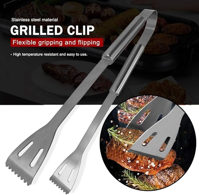 PTAPIPI 5-Piece Stainless Steel Grill Tool Set with Carry Bag – BBQ Utensils for Him, Young Men, Camping & Tailgating, Budget-Friendly Barbeque Gift