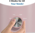 SUNVIVIPRO Small Slow Cooker with Removable Ceramic Pot, Food Warmer with 3 Heating Settings & Dishwasher Safe Glass Lid, Pink