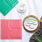 Gummy Candy Molds - 4Pcs Silicone Gummy Worm Molds wth 2pcs Dropper,Non-stick and Bpa Free for Mini Candy Chocolate Gummies Baking