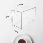 6-Pack Tea Bag Drawers Organizer - 6 Clear Plastic Drawer Tea Bag Holder; Stackable & Portable; Wider Size; Well-Organized Storage for Tea Bags Storage Chests；High Volume