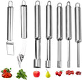 Fruit and Vegetable Corer Tool, Multi-Function Stainless Corer and Pitter Remover Set for Apple, Chili Kernel Remover Fruit Slicer for Kitchen
