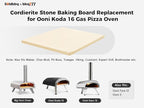 13" Square Pizza Stone Replacement for Ooni Koda Karu & Fyra 12, Cordierite Baking Pizza Stone for Ooni 12 Oven, for Most Grill & Oven, for Bread &Pizza
