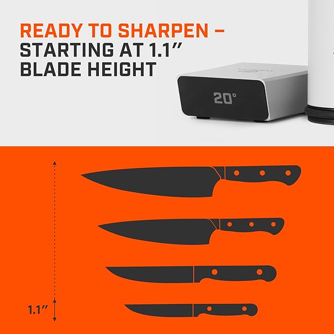 TUMBLER Pro Rolling Knife Sharpener™ - Knife Sharpening Made Easy - Ultimate Gift for Father's Day - Kit with Removable Disc System - 4-Layer Diamond Sharpening Disc & EdgeBoost Ceramic Disc (Grey)
