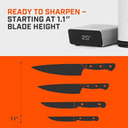 TUMBLER Pro Rolling Knife Sharpener™ - Knife Sharpening Made Easy - Ultimate Gift for Father's Day - Kit with Removable Disc System - 4-Layer Diamond Sharpening Disc & EdgeBoost Ceramic Disc (Grey)