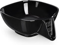 NiHome Ceramic Food Strainer with Integrated Drain Spout, Large Capacity Colander Bowl for Vegetables, Fruits, Pasta & More, Heat-Resistant, Crack-Proof, Easy to Clean, Dishwasher-Safe (Black)