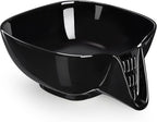 NiHome Ceramic Food Strainer with Integrated Drain Spout, Large Capacity Colander Bowl for Vegetables, Fruits, Pasta & More, Heat-Resistant, Crack-Proof, Easy to Clean, Dishwasher-Safe (Black)