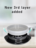Chicken Breast Shredder Tool Twist, Manual Meat Shredder for Pork, Beef, and Salads, Ergonomic Handles with Built in Non-Slip Solution, Removable Middle Tray Improves Usability