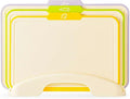 Cutting Boards for Kitchen, Plastic Cutting Board Set of 3,Colorful Chopping Boards With Storage Stand,Food Icon,Non-Slip, Meat Cutting Board For Kitchen,Dishwasher Safe （13.3"X 9.8" X 2.3" ）