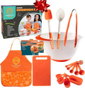 MasterChef Junior Cooking Essentials Set - 9 Pc. Kit Includes Recipes, Apron, Cutting Board, Mixing Bowl, Measure Cups, Spoons, Homemade Holiday Gifts