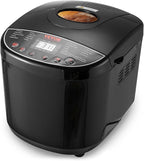 VEVOR Bread Maker, 19-in-1 2LB Dough Machine, Nonstick Ceramic Pan Automatic Breadmaker with Gluten Free Setting, Whole Wheat Bread Making, Digital, Programmable, 3 Loaf Sizes, 3 Crust Colors
