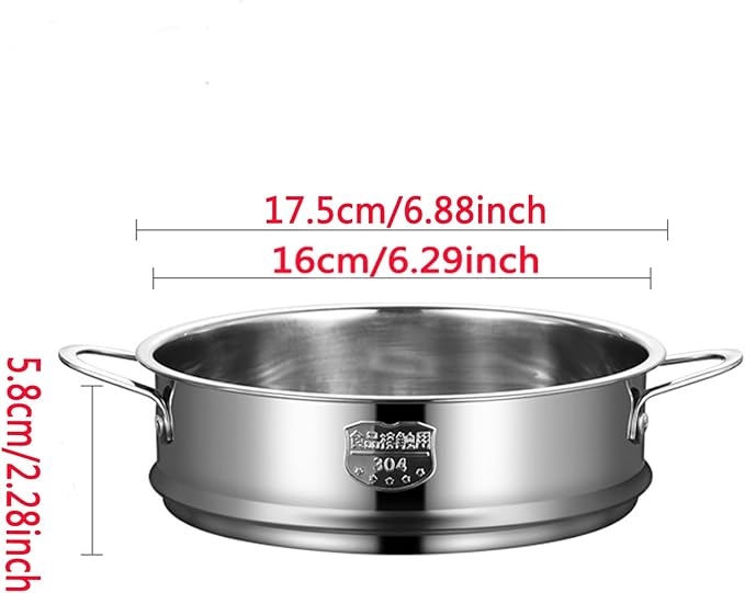 BinaryABC Stainless Steel Dumpling Steamer Basket for Pot,16cm Steamer Insert for Food Veggie Rice Noodle Roll (6.29INCH)