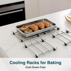 4Pcs Stainless Steel Trivet for Hot Dishes, Lightweight Metal Trivets for Hot Pots and Pans, Metal Cooling Rack, Heat Resistant Mats for Countertop Cooling, Cooking Baking Pans Holder, 7"x7"