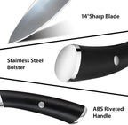 MOSFiATA Chef Knife Sets with Carry case Bag, 19 Pieces Professional Knife Set with Knife Sharpening Rod, High Carbon Stainless Steel Kitchen Chef Knives Set，Dishwasher Safe, For Outdoor