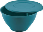 Rachael Ray Tools and Gadgets Kitchen Prep, Garbage Bowl with Lid, Bench Scrape, Veggie Peeler, 4 Piece Food Prep Set - Marine Blue