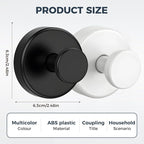 Suction Cup Hooks for Wreaths on Glass, 2025 New No Drill Suction Cup Hooks for Shower, Wreath Hanger Holder for Front Door, Upgraded Towel Hooks for Window Bathroom Mirrors (2, Black)