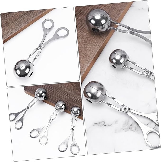 MAGICLULU 304 Stainless Steel Meatball Maker Tool 3-Piece Set for Easy Meatball and Fish Ball Making Non-Stick Kitchen Gadget for Home Cooking