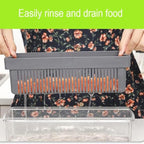 KitchenHelper 15 in 1 Mandoline - Food Chopper, Cutter, Dicer, Grater, Peeler, Slicer, Egg Separator, and Rinse Basket