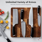 Rolling Knife Sharpener, Ergonomic Cylindrical Design, Heavy Dutty 600,1000 Daimond & 6000 Grit Replacement Disc, 4 Precision Angles, Knife Sharpening Kit for All Kind of Knives