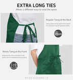 Syntus Apron for Men Women, Adjustable Cooking Kitchen Chef Aprons with 2 Pockets, Cotton/Polycotton/Polyester